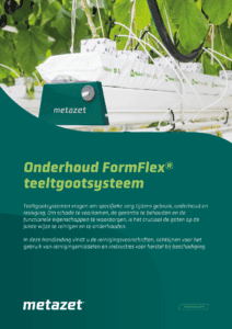 Voorkant onderhoud teeltgoten